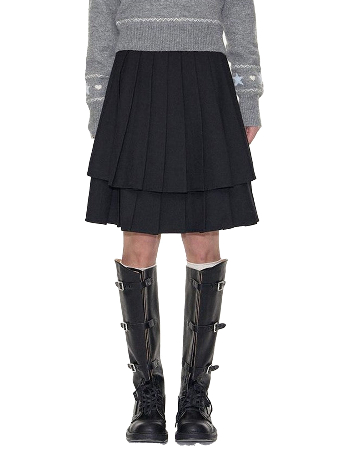 NAPSNAPS Polka Dot Double Layer Vintage A Line Women&