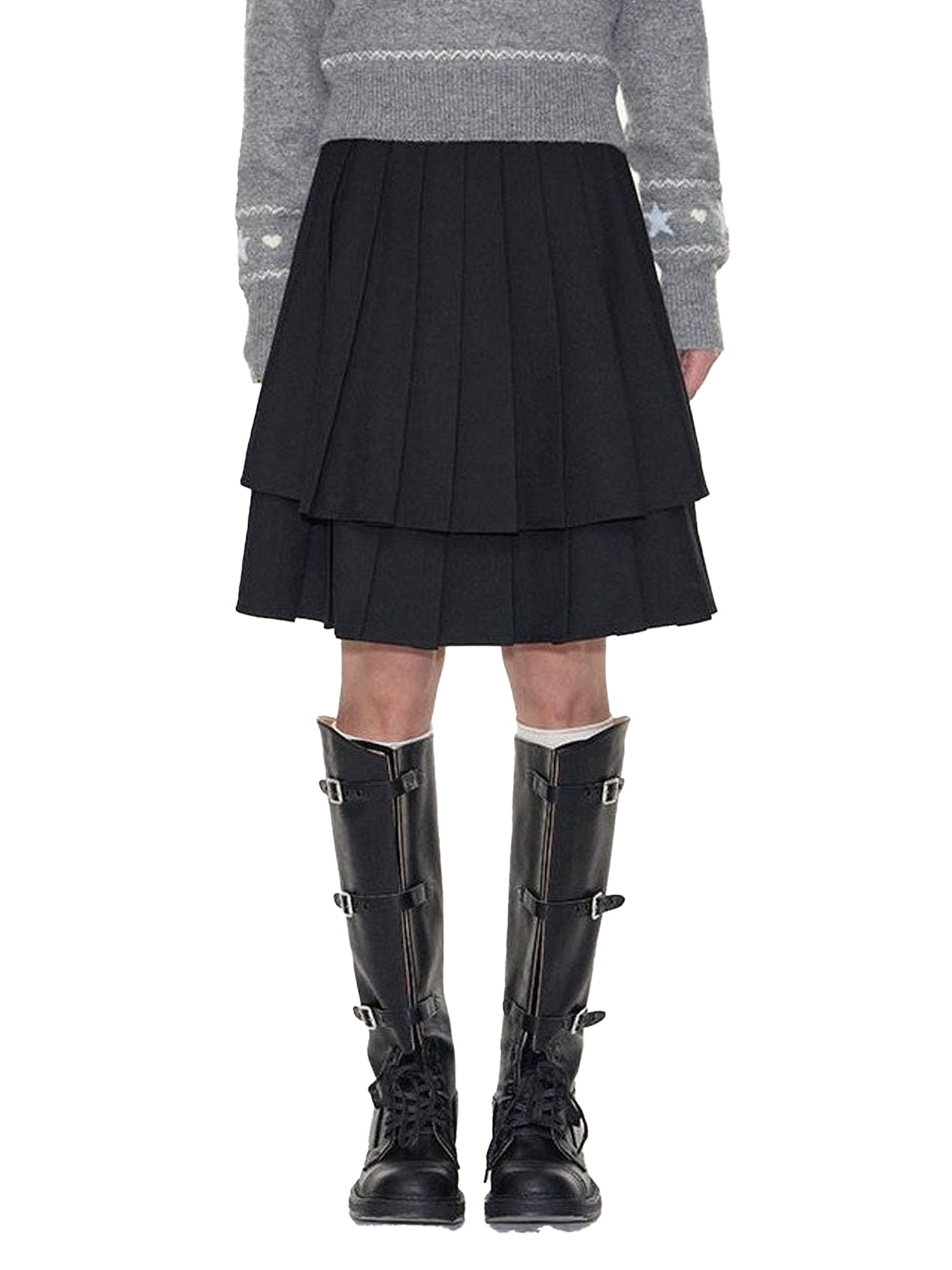 NAPSNAPS Polka Dot Double Layer Vintage A Line Women&