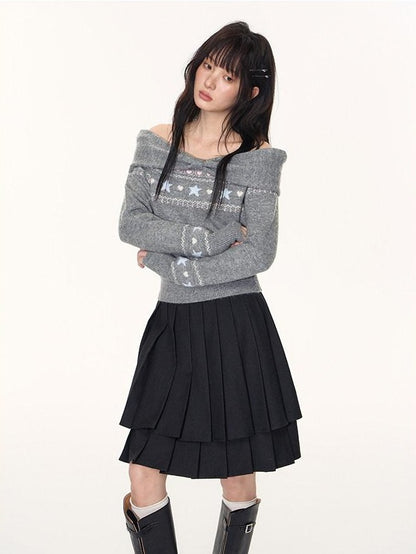 NAPSNAPS Polka Dot Double Layer Vintage A Line Women&