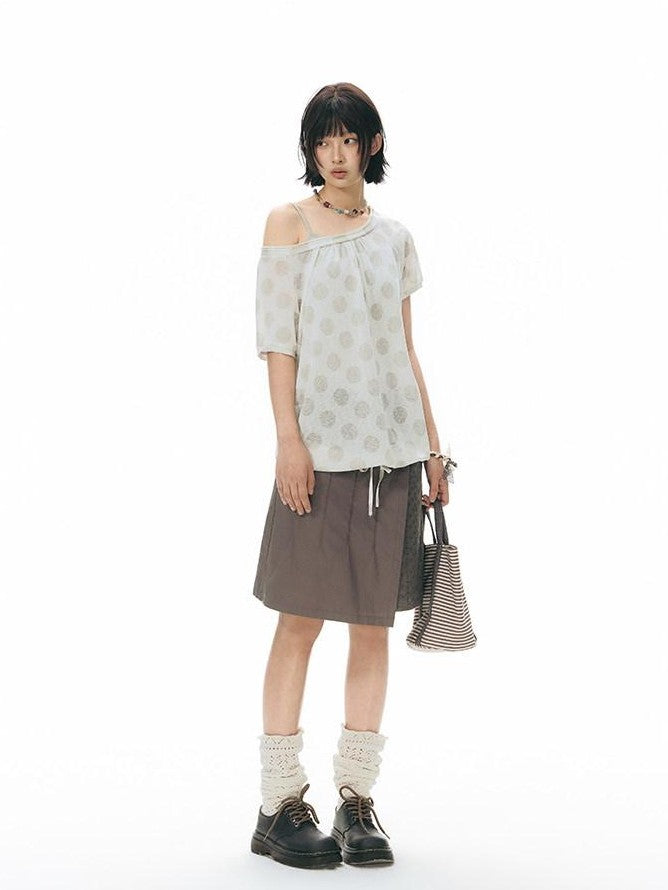 NAPSNAPS Polka Dot Embroidered Loose Women&