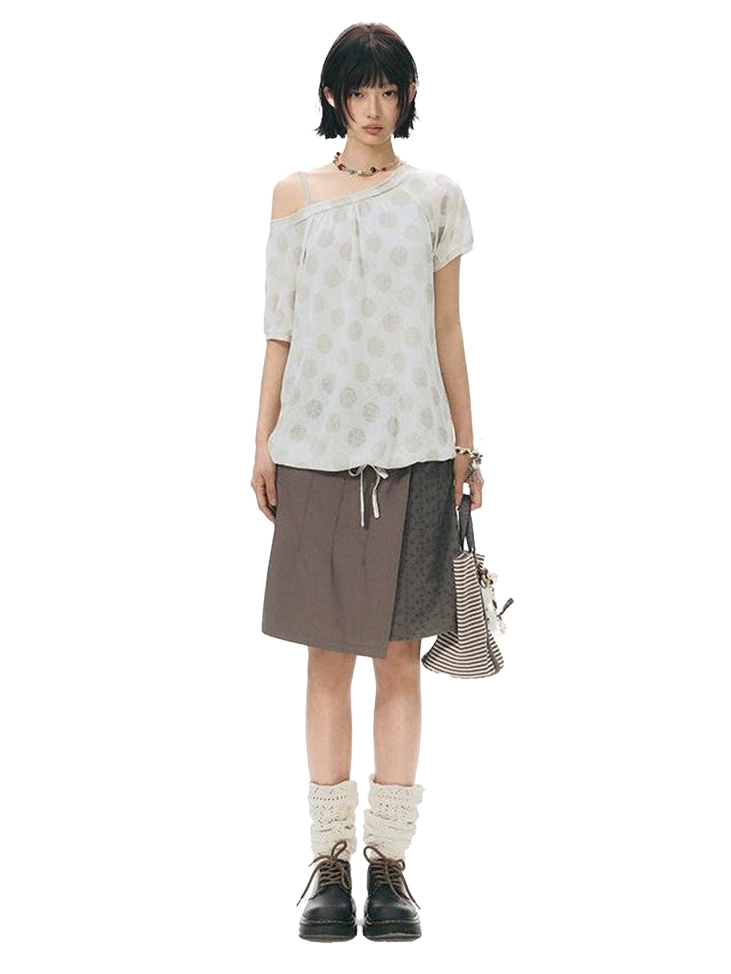 NAPSNAPS Polka Dot Embroidered Loose Women&