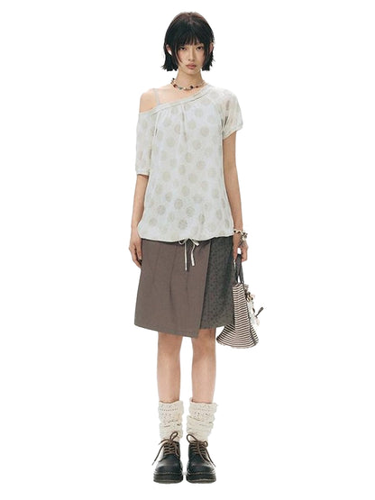 NAPSNAPS Polka Dot Embroidered Loose Women&