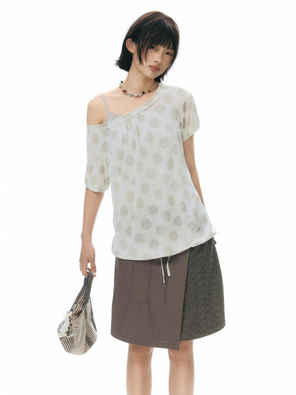 NAPSNAPS Polka Dot Embroidered Loose Women&