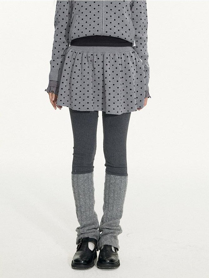 NAPSNAPS Polka Dot Hooded Zip Knit Women&