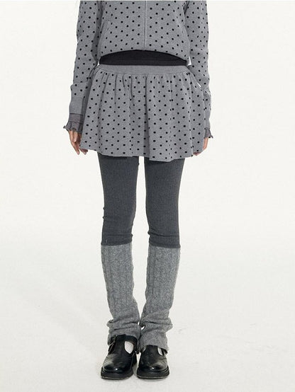 NAPSNAPS Polka Dot Hooded Zip Knit Women&