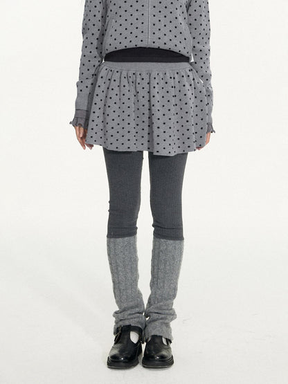 NAPSNAPS Polka Dot Hooded Zip Knit Women&