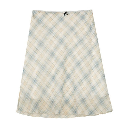 NAPSNAPS_Polka_Dot_Print_Lace_A_Line_Mid_Waist_Women&