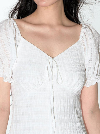 NAPSNAPS Purple Plaid Asymmetrical Double Layer V-neck Women&