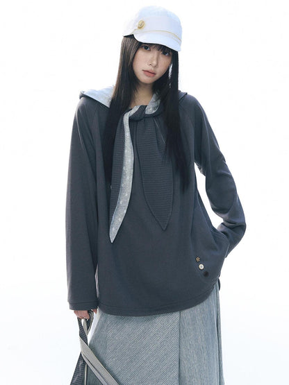 NAPSNAPS Raw Hem Drawstring Loose Fit Women&
