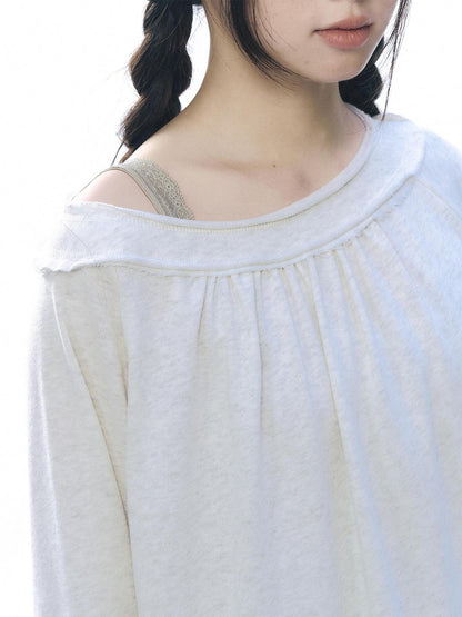 NAPSNAPS Raw Hem Drawstring Loose Fit Women&