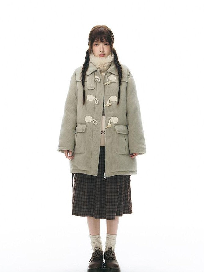 NAPSNAPS Red Plaid Large Pocket Patchwork Pleated Waist Women&