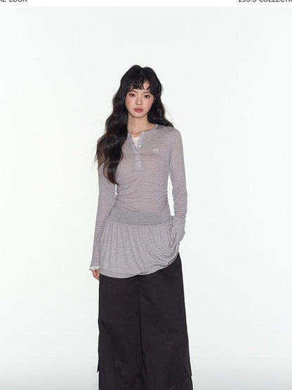 NAPSNAPS Relaxed Drawstring Pockets Low Waist Women&