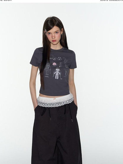 NAPSNAPS Relaxed Drawstring Pockets Low Waist Women&