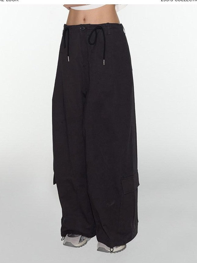 NAPSNAPS Relaxed Drawstring Pockets Low Waist Women&