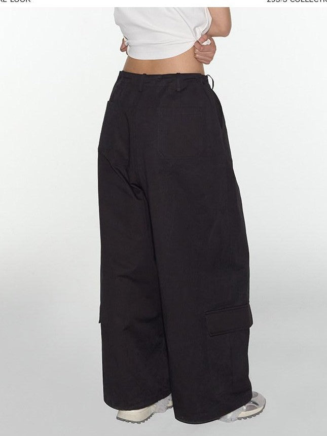 NAPSNAPS Relaxed Drawstring Pockets Low Waist Women&