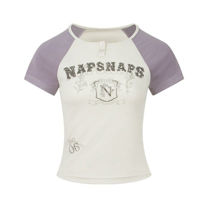 NAPSNAPS_Retro_Colorblock_Raglan_Letter_Print_Women&