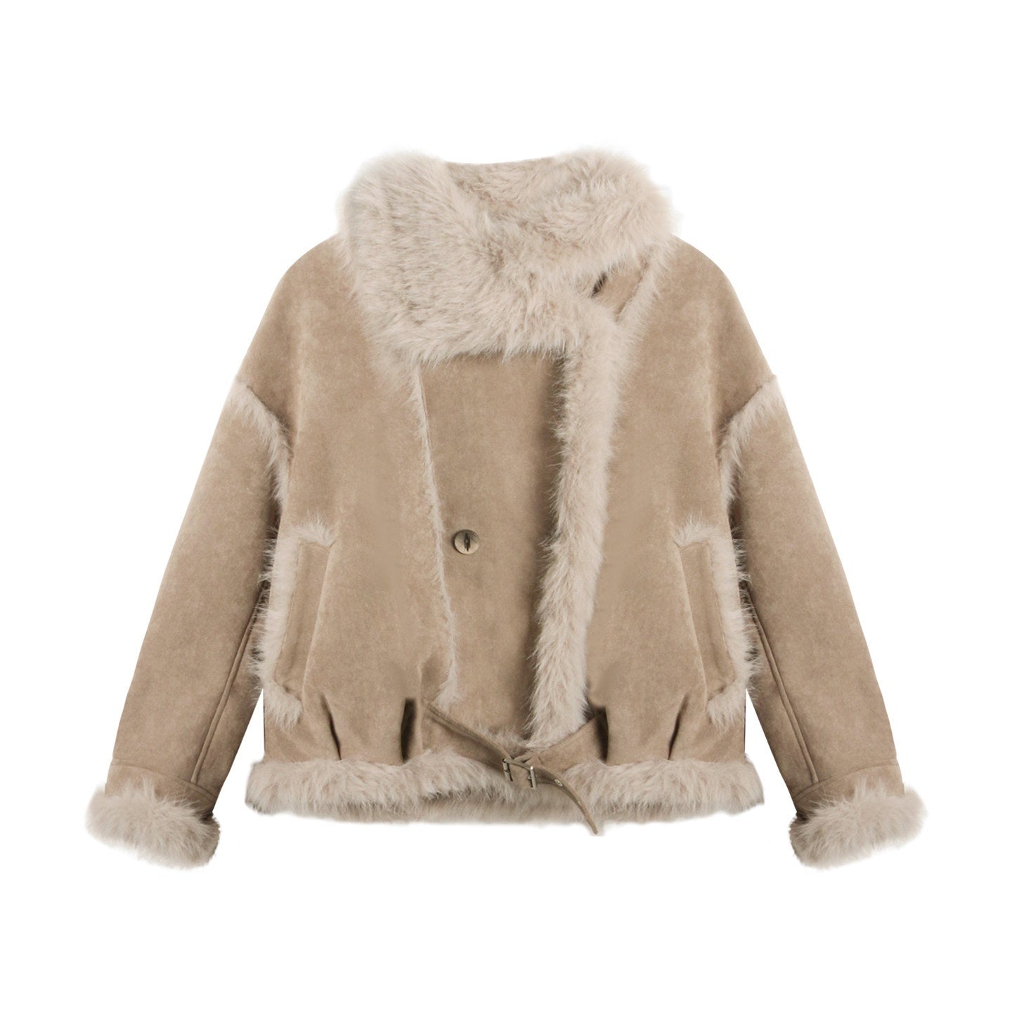 NAPSNAPS_Retro_Double_Breasted_Faux_Shearling_Women&