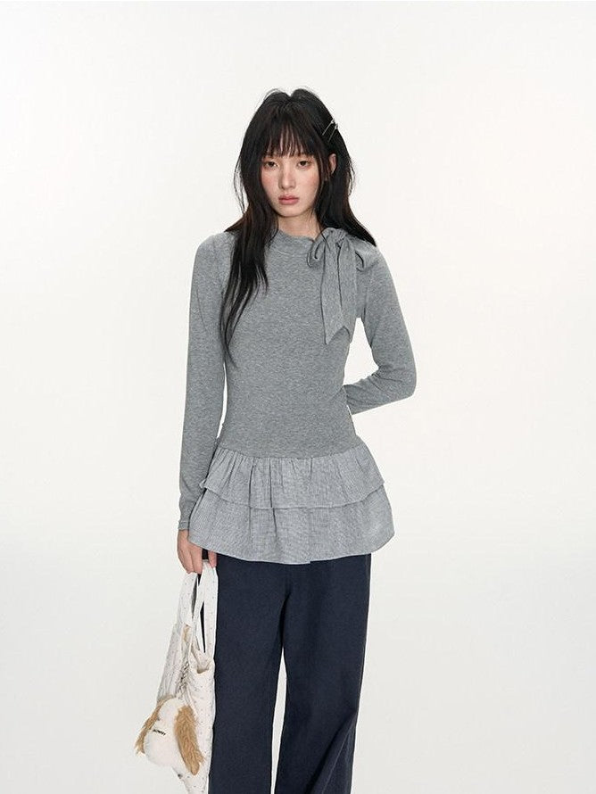 NAPSNAPS Retro Fair Isle Jacquard Bow Button Women&