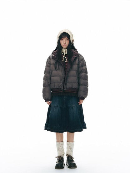 NAPSNAPS Reversible Channel Quilted Hooded Women&