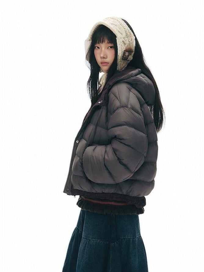 NAPSNAPS Reversible Channel Quilted Hooded Women&