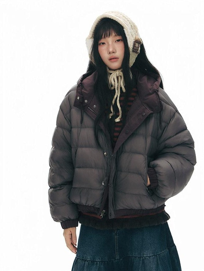NAPSNAPS Reversible Channel Quilted Hooded Women&