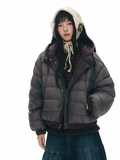 NAPSNAPS Reversible Channel Quilted Hooded Women&