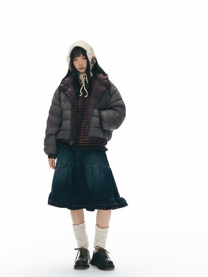 NAPSNAPS Reversible Channel Quilted Hooded Women&