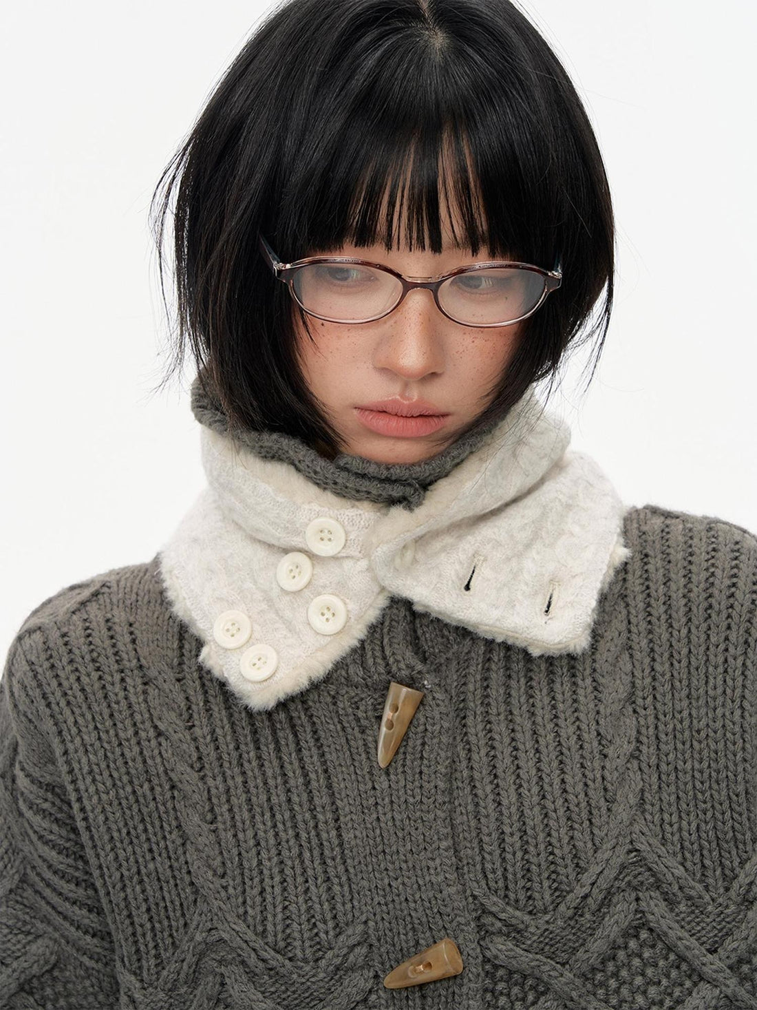 NAPSNAPS Reversible Knit Fleece Lined Retro Women&