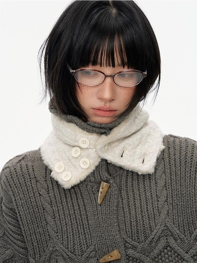 NAPSNAPS Reversible Knit Fleece Lined Retro Women&