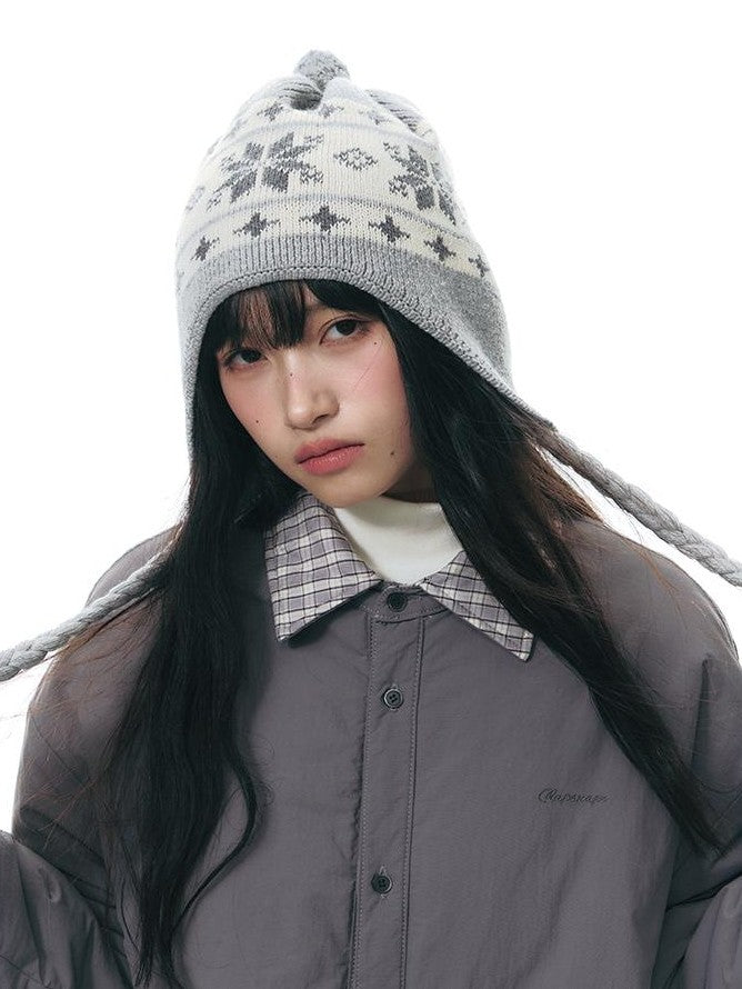 NAPSNAPS Reversible Plaid Lightweight Loose Women&