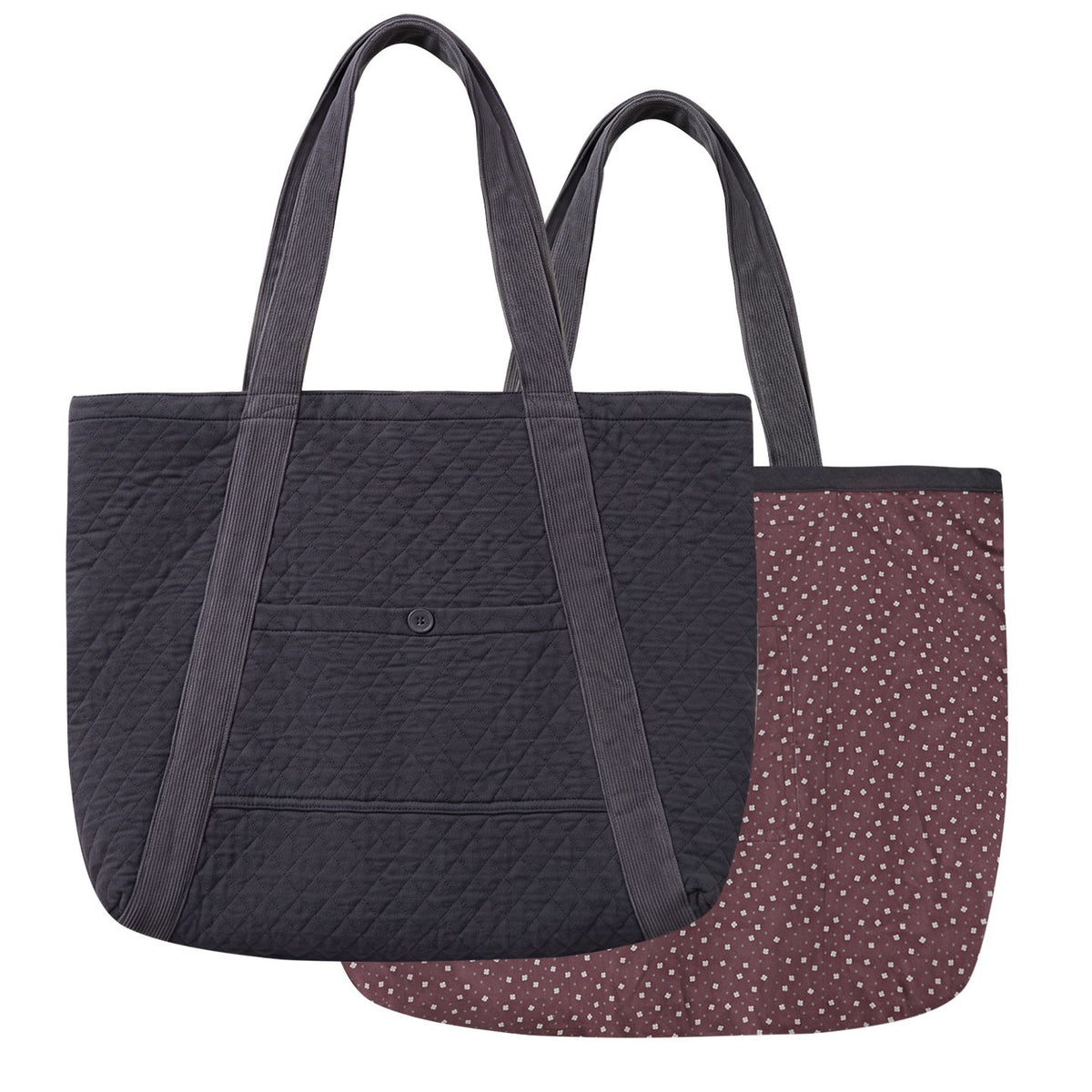NAPSNAPS_Reversible_Quilted_Patchwork_Open_Top_Canvas_Tote_Women&