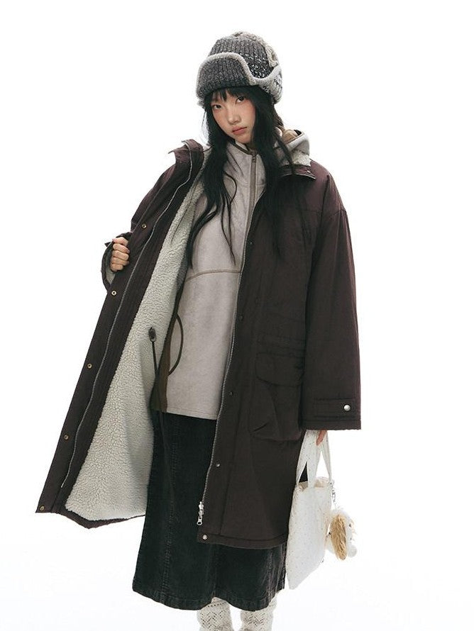 NAPSNAPS Reversible Shearling Stand Collar Women&