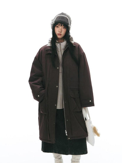 NAPSNAPS Reversible Shearling Stand Collar Women&