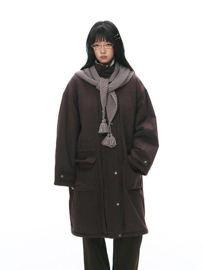 NAPSNAPS Reversible Shearling Stand Collar Women&