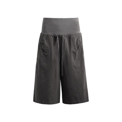 NAPSNAPS_Ribbed_Drawstring_Waist_Cargo_Pocket_Straight_Women&