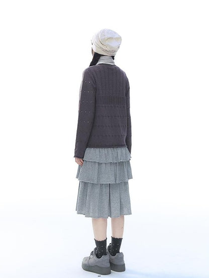 NAPSNAPS Rolled Edge Jacquard Geometric Women&