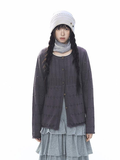 NAPSNAPS Rolled Edge Jacquard Geometric Women&