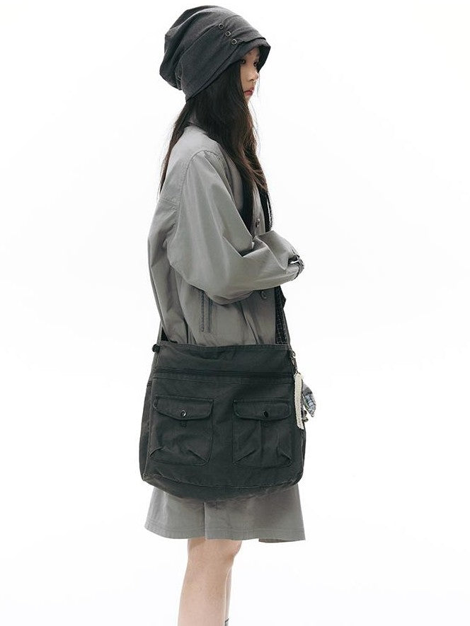 NAPSNAPS Ruched Side Seam Button Slouchy Adjustable Women&