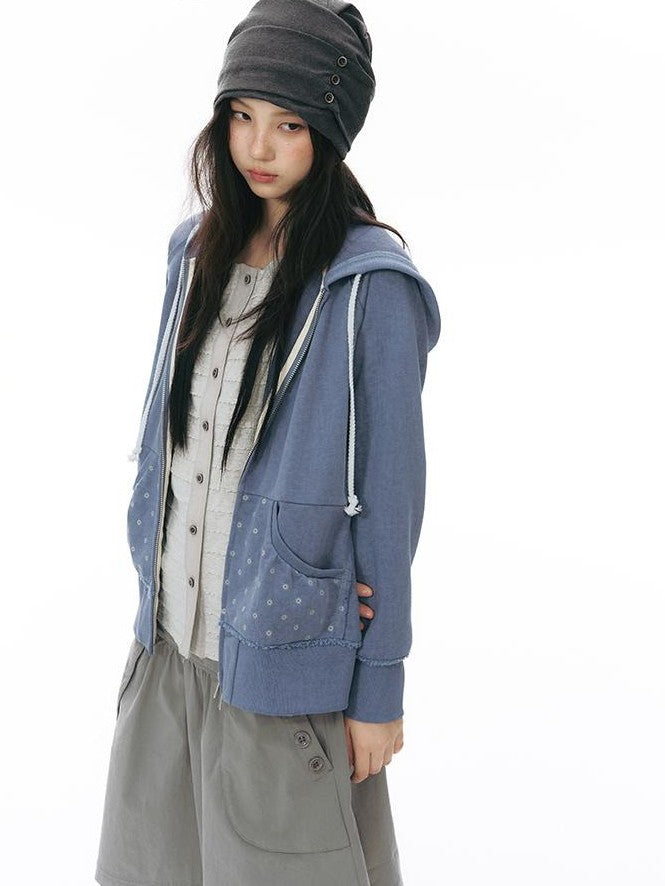 NAPSNAPS Ruched Side Seam Button Slouchy Adjustable Women&