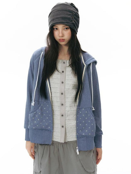 NAPSNAPS Ruched Side Seam Button Slouchy Adjustable Women&