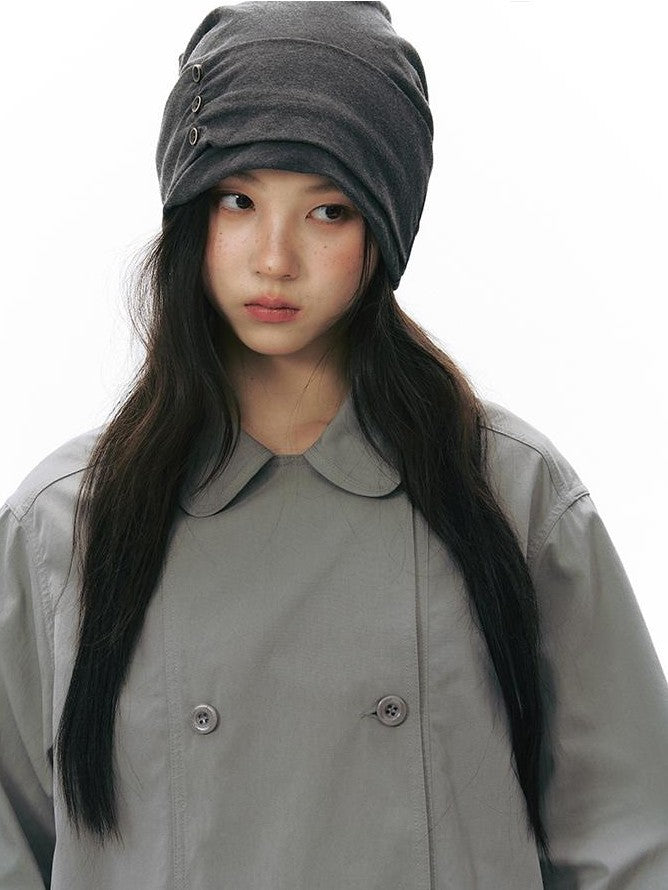 NAPSNAPS Ruched Side Seam Button Slouchy Adjustable Women&