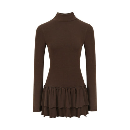 NAPSNAPS_Ruffle_Hem_Pleated_Slim_Fit_Turtleneck_Women&