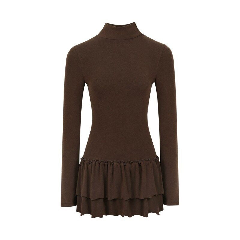 NAPSNAPS_Ruffle_Hem_Pleated_Slim_Fit_Turtleneck_Women&