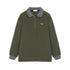 NAPSNAPS_Sage_Green_Embroidered_Colorblock_Polo_Collar_Women&