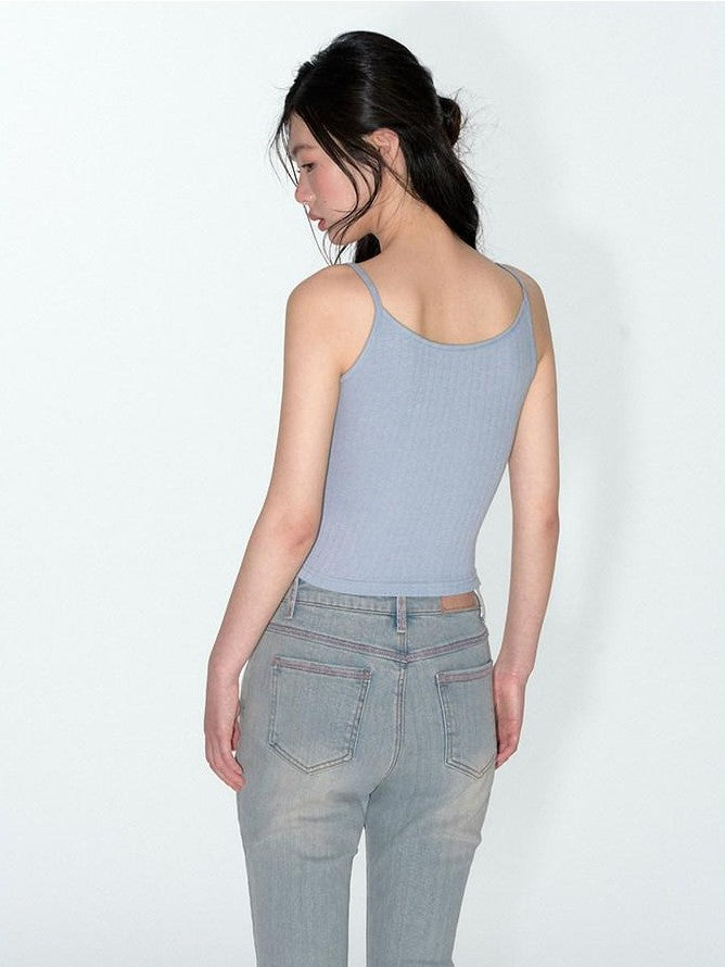 NAPSNAPS Scalloped Contrast Jacquard Layered Slim Women&