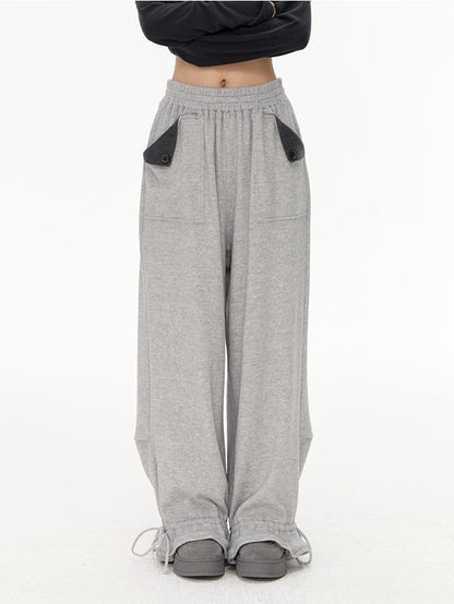 NAPSNAPS Scalloped Hem Knit Drawstring Waist Women&