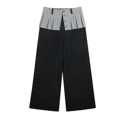 NAPSNAPS_Slanted_Placket_Checked_Splice_Tie_Women&