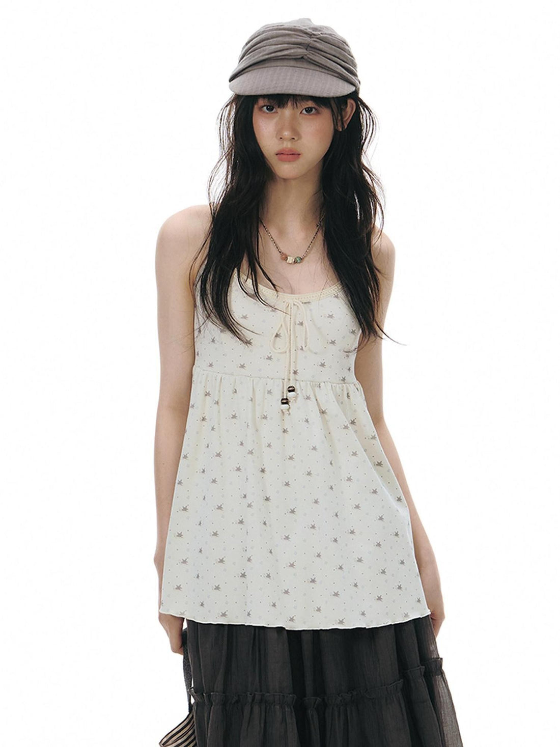 NAPSNAPS Snail Allover Print Knit Woven Strap Women&