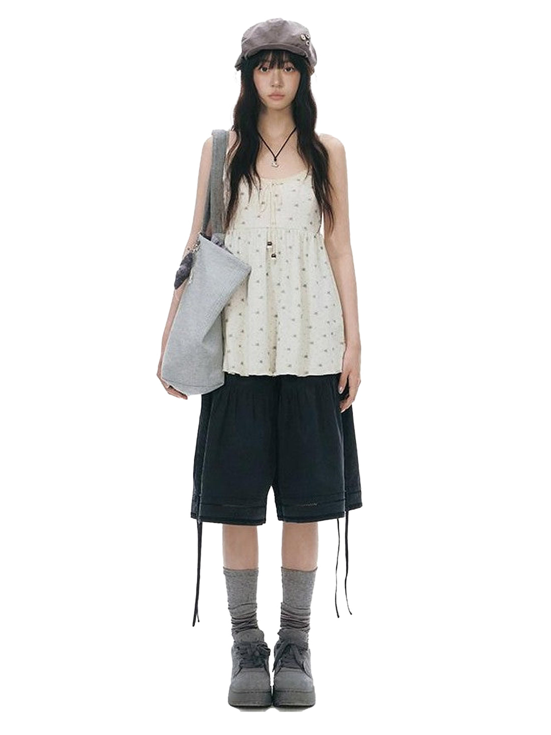 NAPSNAPS Snail Allover Print Knit Woven Strap Women&