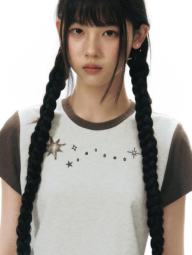 NAPSNAPS Snail Patch Contrast Embroidery Women&